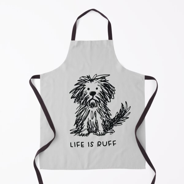 Item preview, Life Is Ruff – Funny Scruffy Messy Dog Sketch Illustration - Dog Memes designed and sold by station-one.