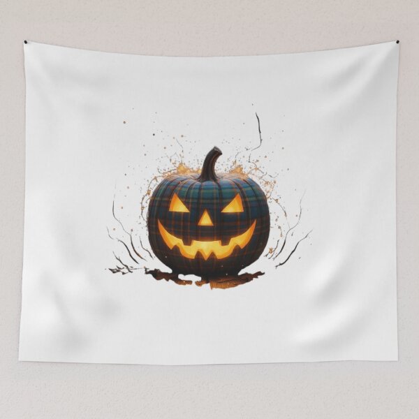 Item preview, Halloween Tartan Pumpkin – Magical Scottish Glow designed and sold by CelticSoulShop.