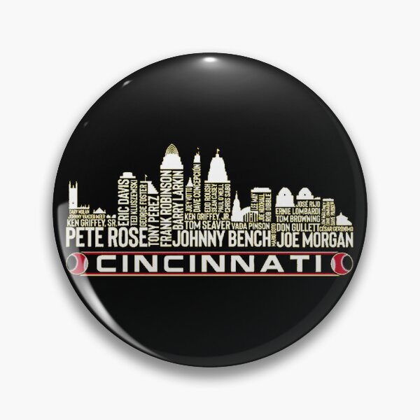 Artikelvorschau, Cincinnati Baseball Team All Time Legends, Cincinnati City Skyline T-Shirt entworfen und verkauft von DrWilburnWhite.