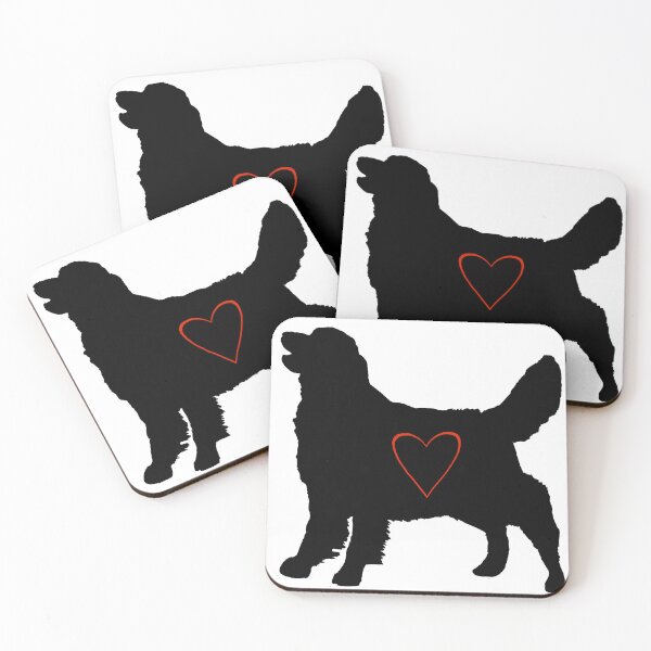 Item preview, Golden Retriever silhouette with heart designed and sold by BeccaKenDesigns.