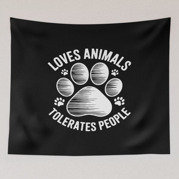 Item preview, Dog Rescue Cat Animal Lover Loves Animals Tolerates People designed and sold by PeteHomenick.