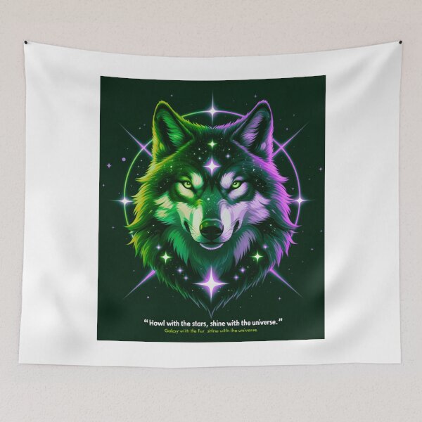 Item preview, Galaxy Wolf – Cosmic Spirit Howl designed and sold by FusionArtStyle.