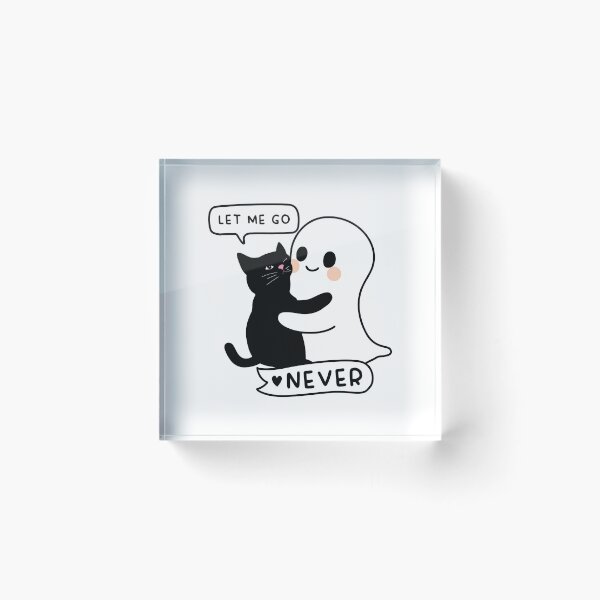 Item preview, Cute Ghost Hugging Black Cat – Funny Let Me Go Never Design - Funny Spooky Halloween 2025 Design for Cat Lover designed and sold by station-one.
