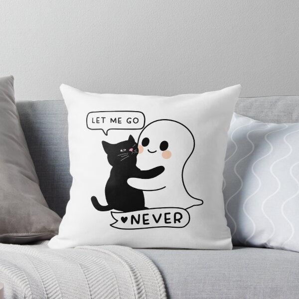 Item preview, Cute Ghost Hugging Black Cat – Funny Let Me Go Never Design - Funny Spooky Halloween 2025 Design for Cat Lover designed and sold by station-one.