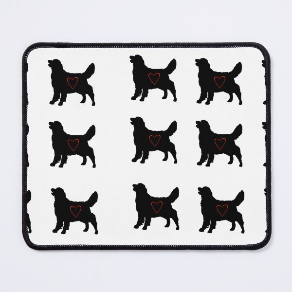 Item preview, Golden Retriever silhouette with heart pattern design designed and sold by BeccaKenDesigns.