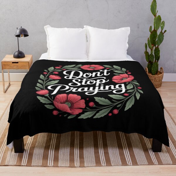 Item preview, Don't Stop Praying Aesthetic Holy Words God designed and sold by BlackStars3Neon.
