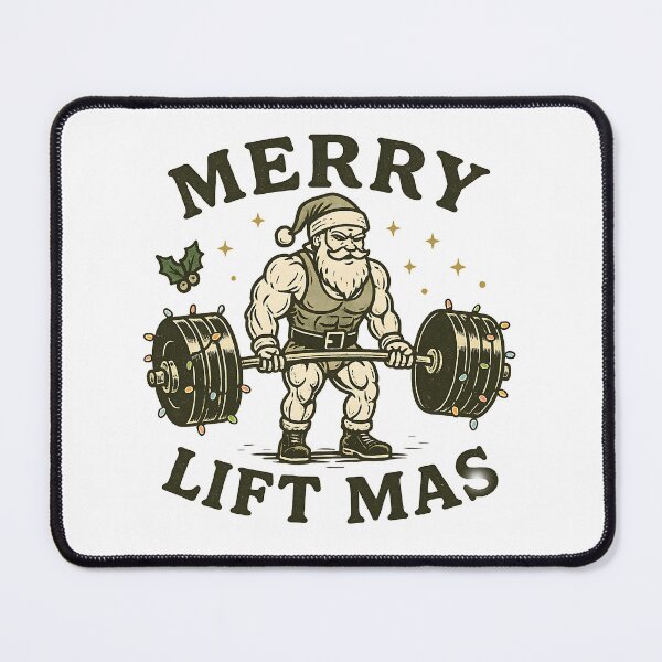 Item preview, Merry Liftmas Gym Santa designed and sold by Joyful-Park.