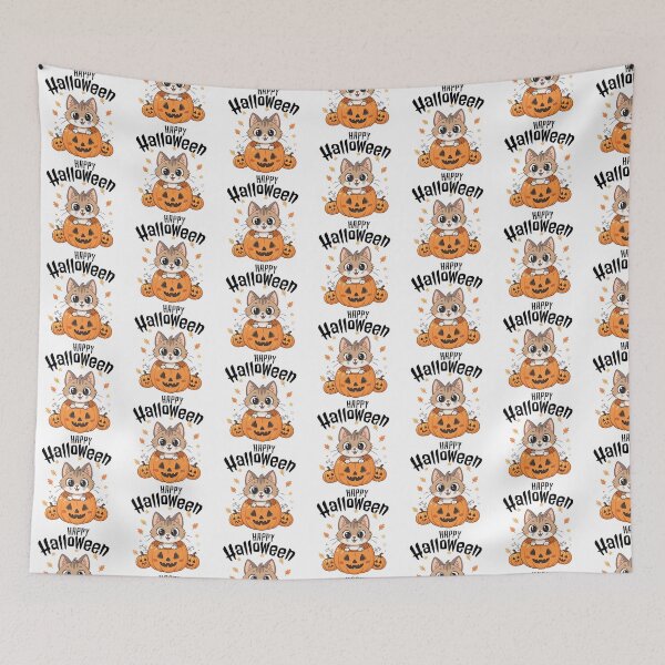Item preview, Cute Cat in Pumpkin designed and sold by graphic-genie.