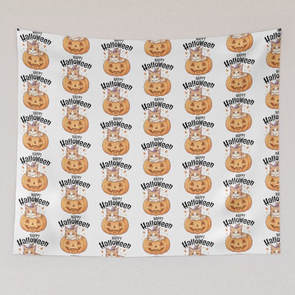 Item preview, Cute Cat in Pumpkin designed and sold by graphic-genie.