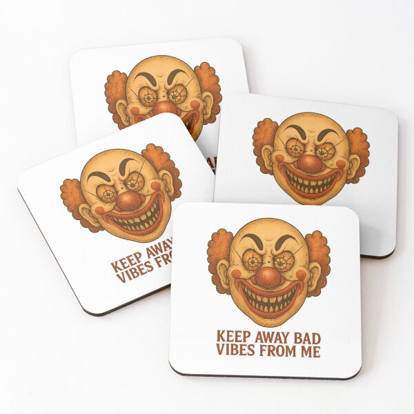 Item preview, Dangerous Clown Face – Keep Away Bad Vibes designed and sold by KARTICK DUTTA.