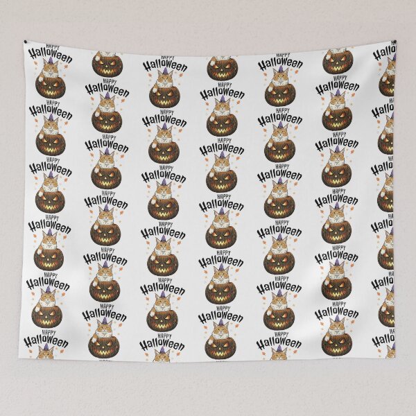 Item preview, Cute Cat in Pumpkin, Maine Coon halloween designed and sold by graphic-genie.