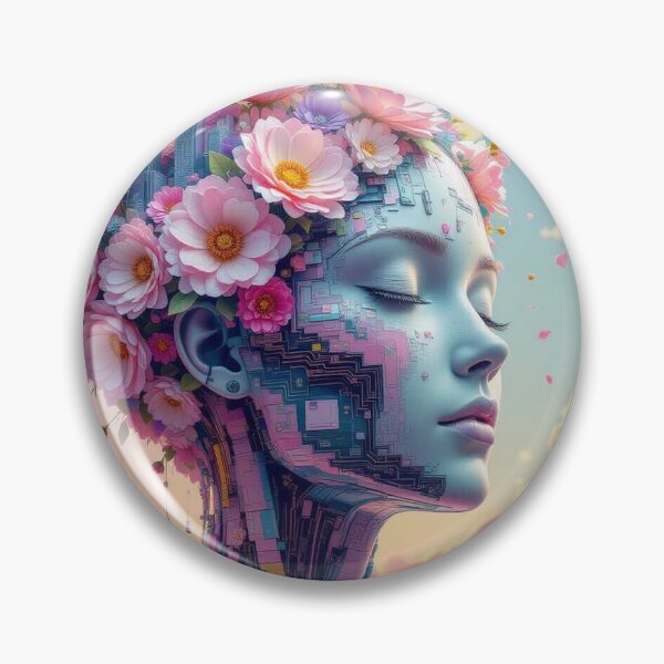 Item preview, Cyberflora Dreams – Flower Crown Meets Future Soul in a Surreal Cityscape designed and sold by FotoworldEdel.