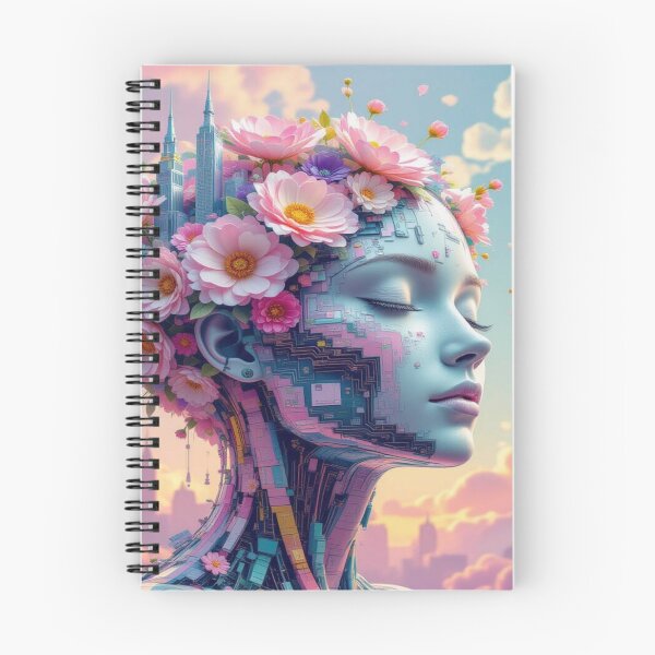 Item preview, Cyberflora Dreams – Flower Crown Meets Future Soul in a Surreal Cityscape designed and sold by FotoworldEdel.