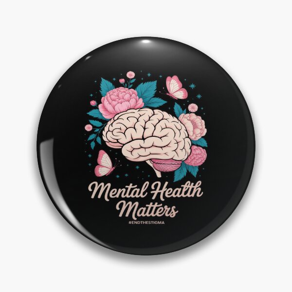 Item preview, End The Stigma Mental Health Matters Awareness Brain Floral designed and sold by Idarmotar.