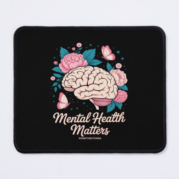 Item preview, End The Stigma Mental Health Matters Awareness Brain Floral designed and sold by Idarmotar.