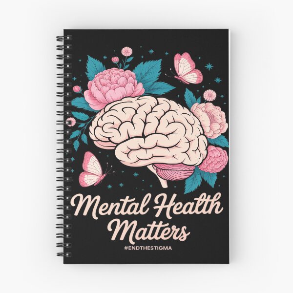 Item preview, End The Stigma Mental Health Matters Awareness Brain Floral designed and sold by Idarmotar.