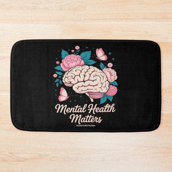 Item preview, End The Stigma Mental Health Matters Awareness Brain Floral designed and sold by Idarmotar.