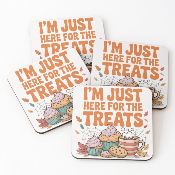Item preview, Funny Halloween Fall Treats Quote: I'm Just Here for the Treats - Autumn Snacks for Kids & Adults designed and sold by wellie-chic.