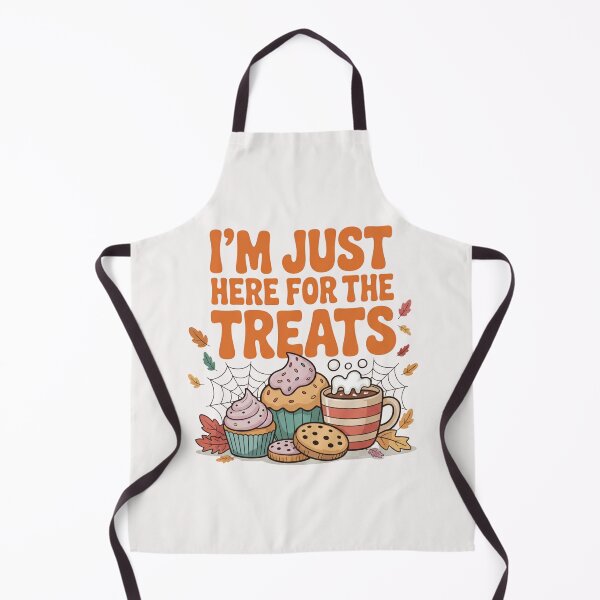 Item preview, Funny Halloween Fall Treats Quote: I'm Just Here for the Treats - Autumn Snacks for Kids & Adults designed and sold by wellie-chic.