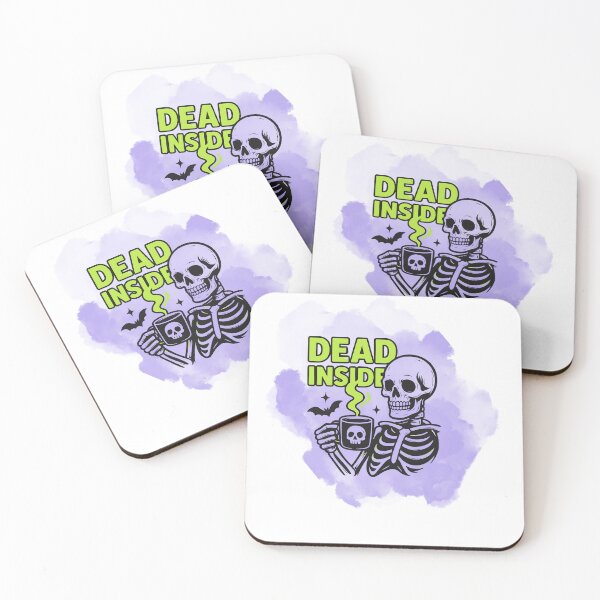 Item preview, Dead Inside Funny Skeleton Coffee Tee designed and sold by Stylecart.