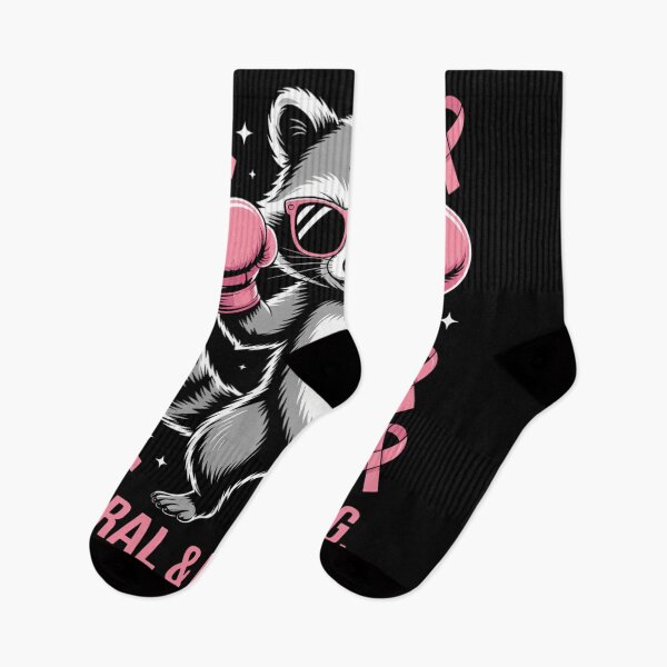 Item preview, Feral Raccoon Breast Cancer Support designed and sold by Turbotine.