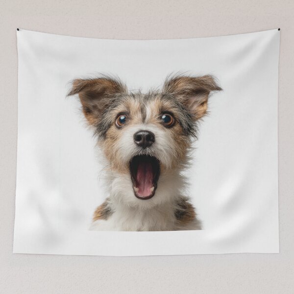 Item preview, Shocked Terrier Dog | Funny Pet Expression Art designed and sold by casualnature.