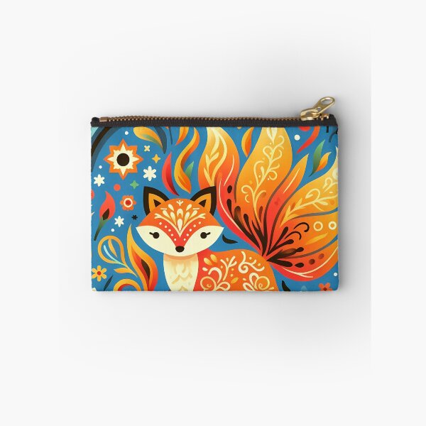 Item preview, Scandinavian Folk Art Cute Fire Fox and Rainbow by heidiannemorris © designed and sold by FOLK ART FUSION.