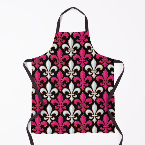 Item preview, Pink White Damask Fleur-de-lis Pattern - Black designed and sold by PatternTitan.