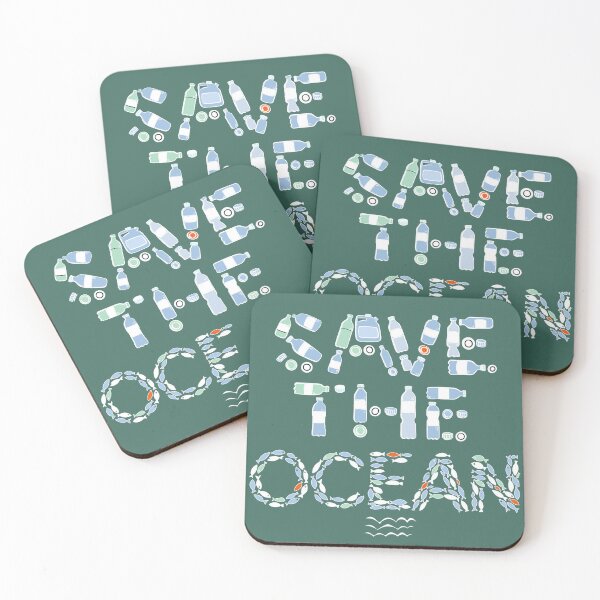 Item preview, Save the Ocean – Typographic Eco Art designed and sold by Sklines Art | Mrz Danelli.