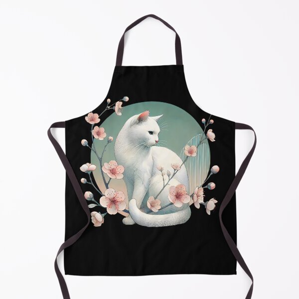 Item preview, Cat With Cherry Blossom Japanese Art Kitten Lover designed and sold by Kimberley King Art King Art.