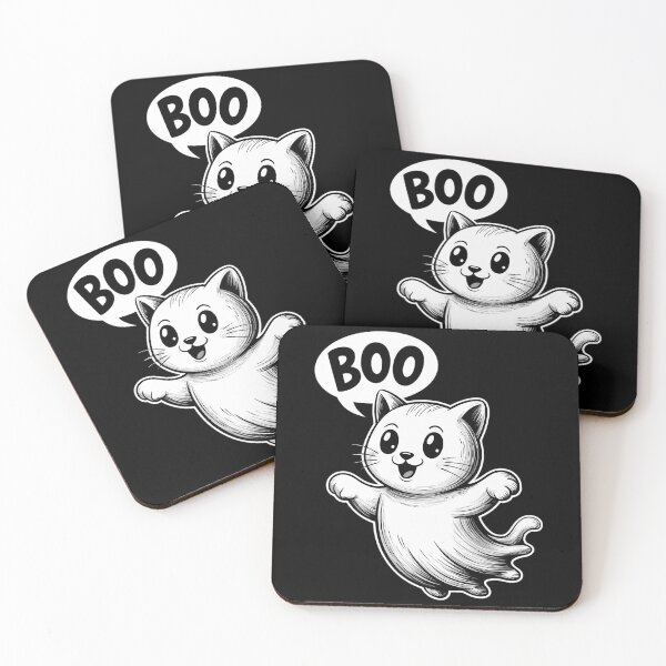 Item preview, Ghost Cat Funny Halloween Animal designed and sold by CookWorldLaughs.