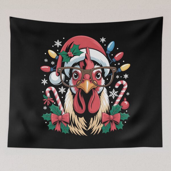 Item preview, Christmas Lights Chicken Santa Xmas Tree Chicken designed and sold by LeeEvans222.