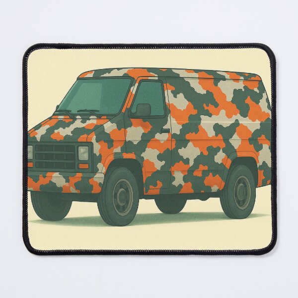 Item preview, Commando Van in orange fall camo designed and sold by GridlineMotors.