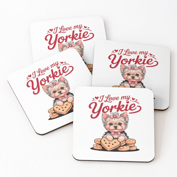 Artikelvorschau, ich liebe meinen Yorkie, Yorkie mit Keksen - Yorkie Valentine Treats entworfen und verkauft von belladesign7.