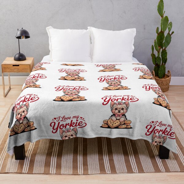 Artikelvorschau, ich liebe meinen Yorkie, Yorkie mit Keksen - Yorkie Valentine Treats entworfen und verkauft von belladesign7.
