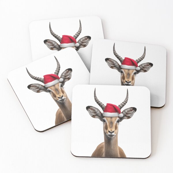 Item preview, Impala with Christmas Hat – Festive Impala Xmas Design designed and sold by LazyOwlStore.