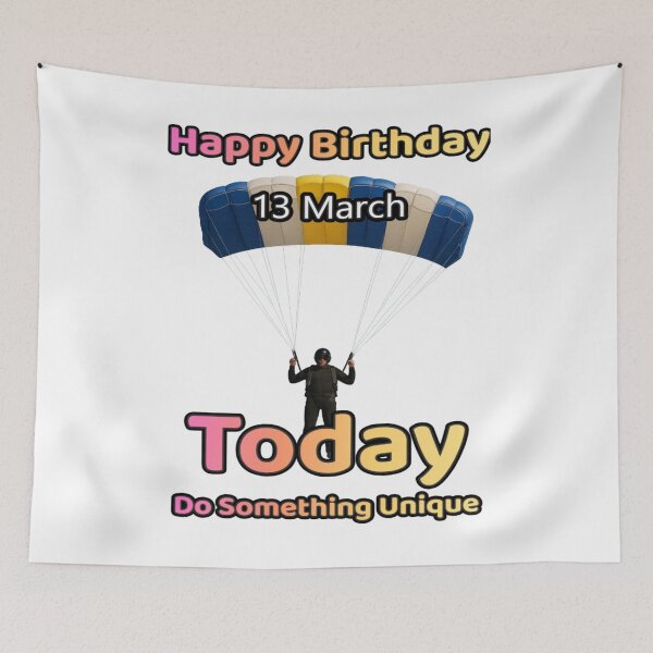 Item preview, Birthday Parachutist 13 March designed and sold by ariksworld.