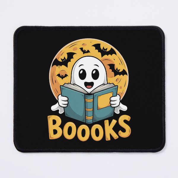Item preview, Ghost Reading Halloween Bookworm Librarian Book designed and sold by CookWorldLaughs.