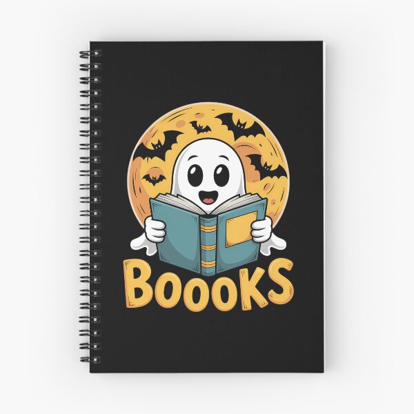 Item preview, Ghost Reading Halloween Bookworm Librarian Book designed and sold by CookWorldLaughs.
