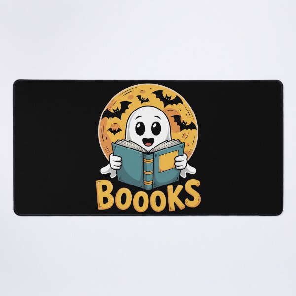 Item preview, Ghost Reading Halloween Bookworm Librarian Book designed and sold by CookWorldLaughs.