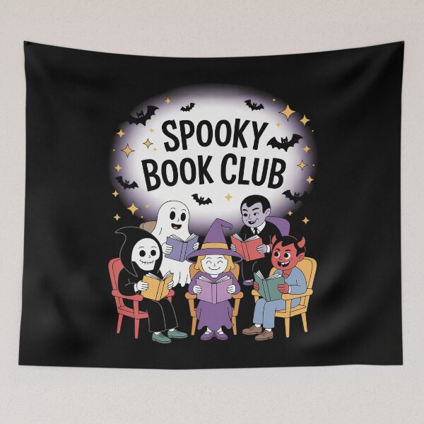 Item preview, Ghost Spooky Book Halloween School Teacher Librarian Reader designed and sold by CookWorldLaughs.