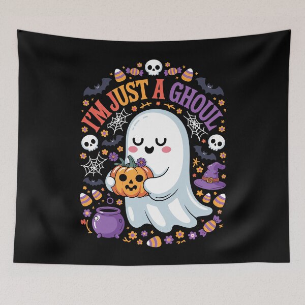 Item preview, Halloween  Cute Ghost designed and sold by DoorwayThreads.