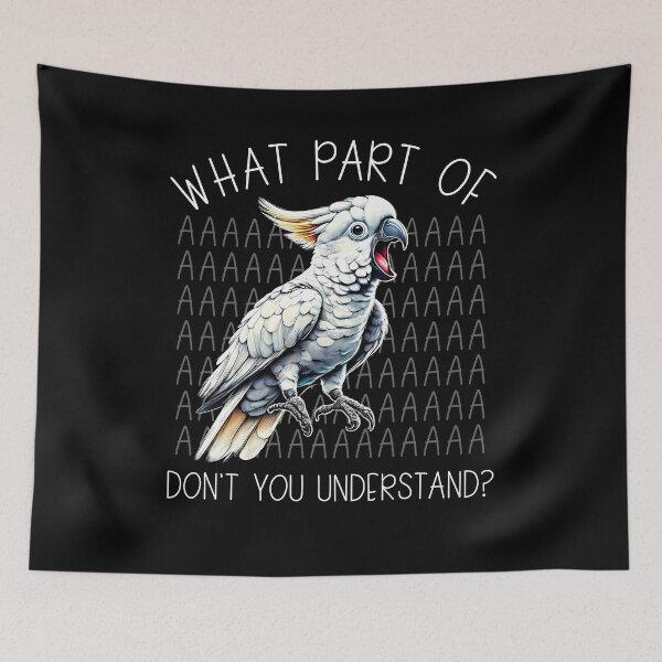 Item preview, Funny Cockatoo Parrot Birb Meme designed and sold by Kimberley King Art  King Art.
