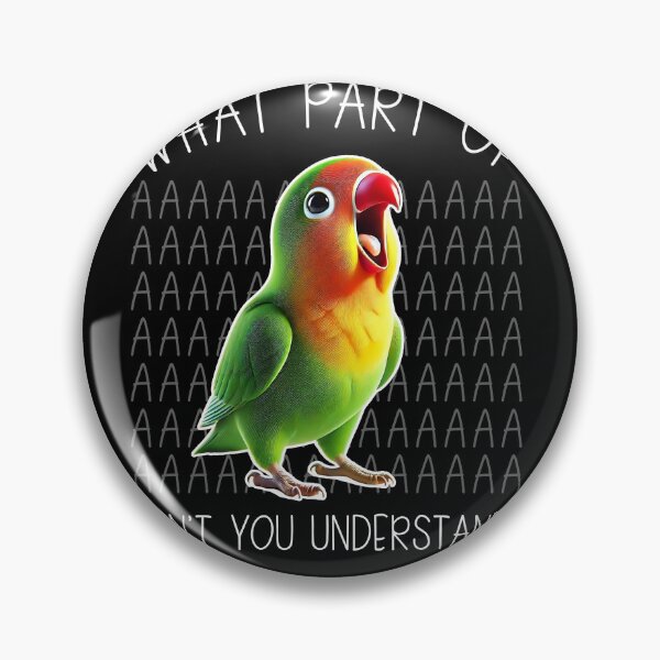 Item preview, Funny Fischer’s Lovebird Parrot Birb Meme designed and sold by Kimberley King Art  King Art.