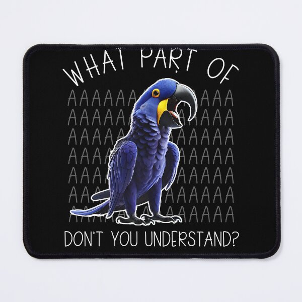 Item preview, Funny Hyacinth Macaw Parrot Birb Meme designed and sold by Kimberley King Art King Art.