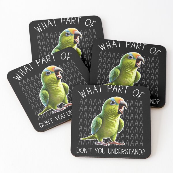 Item preview, Funny Peach Fronted Conure Parrot Birb Meme designed and sold by Kimberley King Art  King Art.