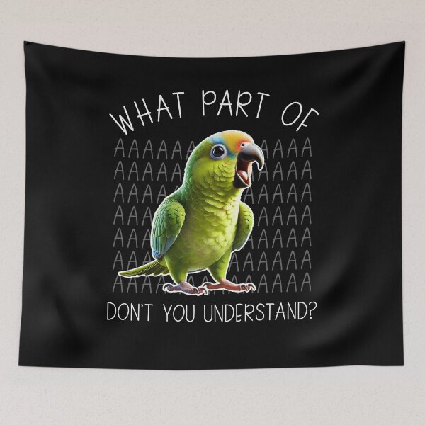 Item preview, Funny Peach Fronted Conure Parrot Birb Meme designed and sold by Kimberley King Art  King Art.