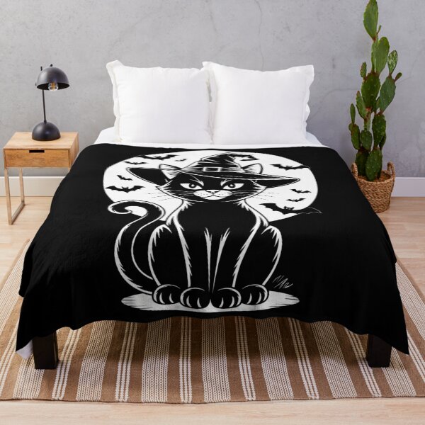Item preview, Halloween Cat Witch designed and sold by DoorwayThreads.