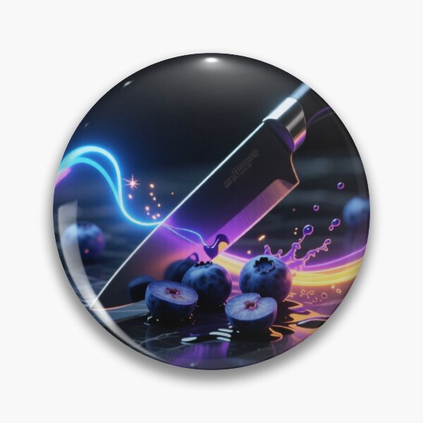 Item preview, Electric Slice: Blueberries in Neon Glow designed and sold by tounm.