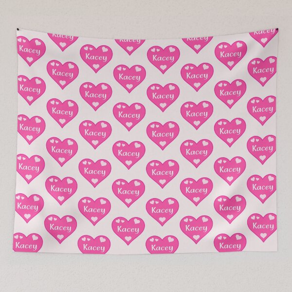 Item preview, Kacey Name Pink Heart  designed and sold by Jeallan Designs.